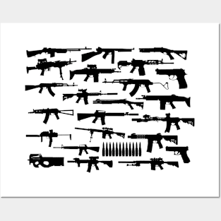 Guns collection set Posters and Art